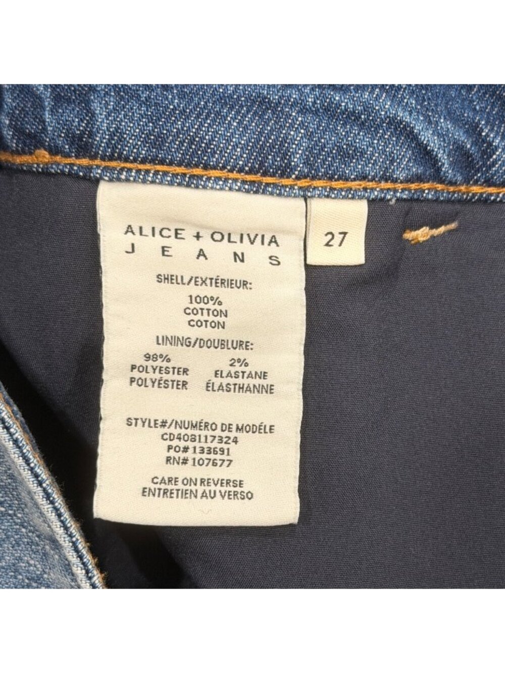 Alice + Olivia Jeans Womens Size 27 Pleated Denim Mini Skirt Blue Denim - Picture 4 of 7